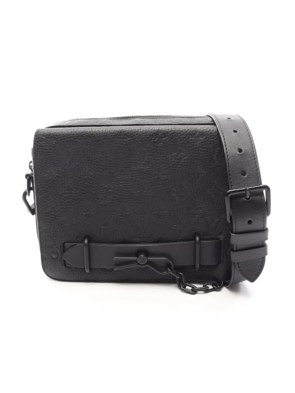 Louis Vuitton Viton Shoulder Bag Steamer Messenger Taurillon Monogram Noir